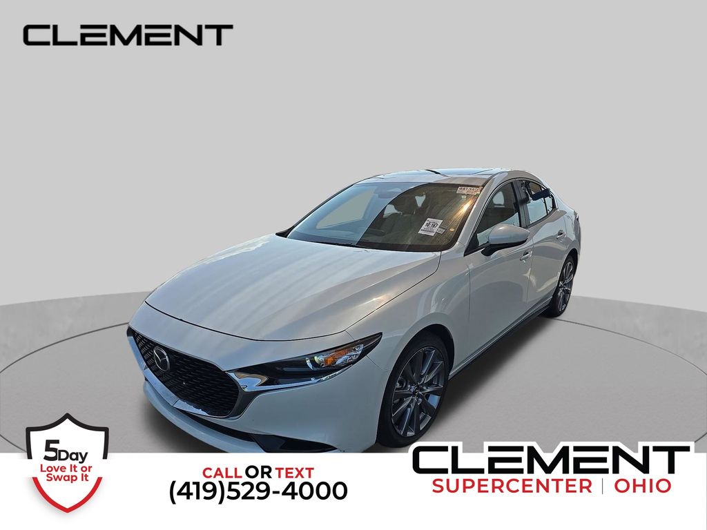 Snowflake White Pearl Mica 2025 Mazda MAZDA3 Sedan Front-Wheel Drive 6-Speed Automatic