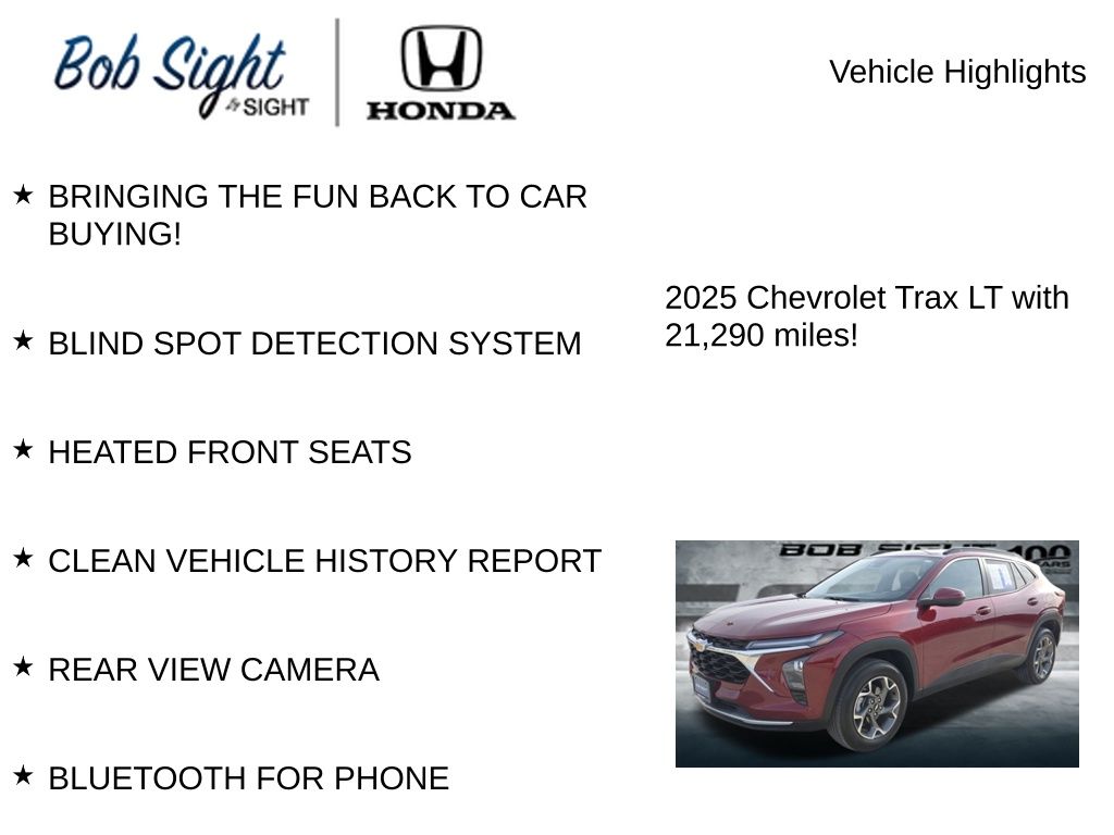 Used 2025 Chevrolet Trax LT with VIN KL77LHEP9SC232976 for sale in Kansas City