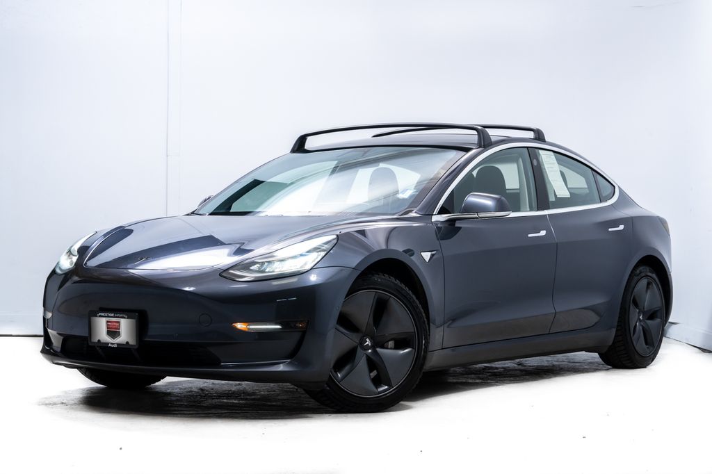 Midnight Silver Metallic 2020 Tesla Model 3 Long Range AWD Sedan All-Wheel Drive 1-Speed Automatic