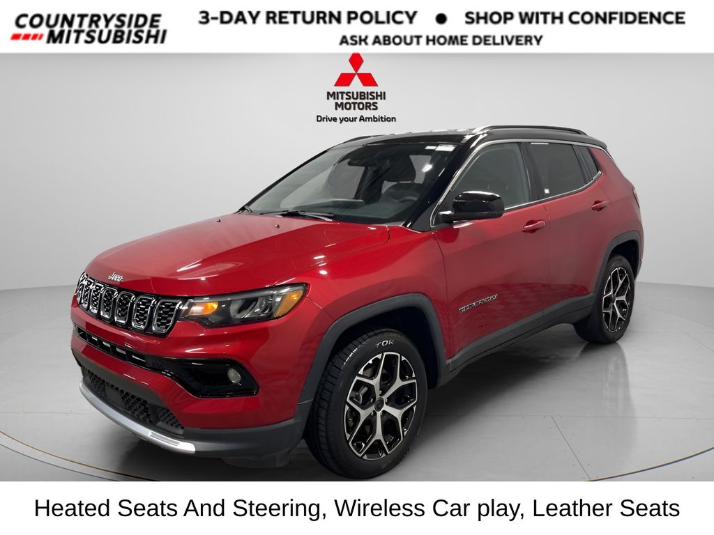 Red Hot Pearlcoat 2025 Jeep Compass SUV / Crossover Four-Wheel Drive 8-Speed Automatic