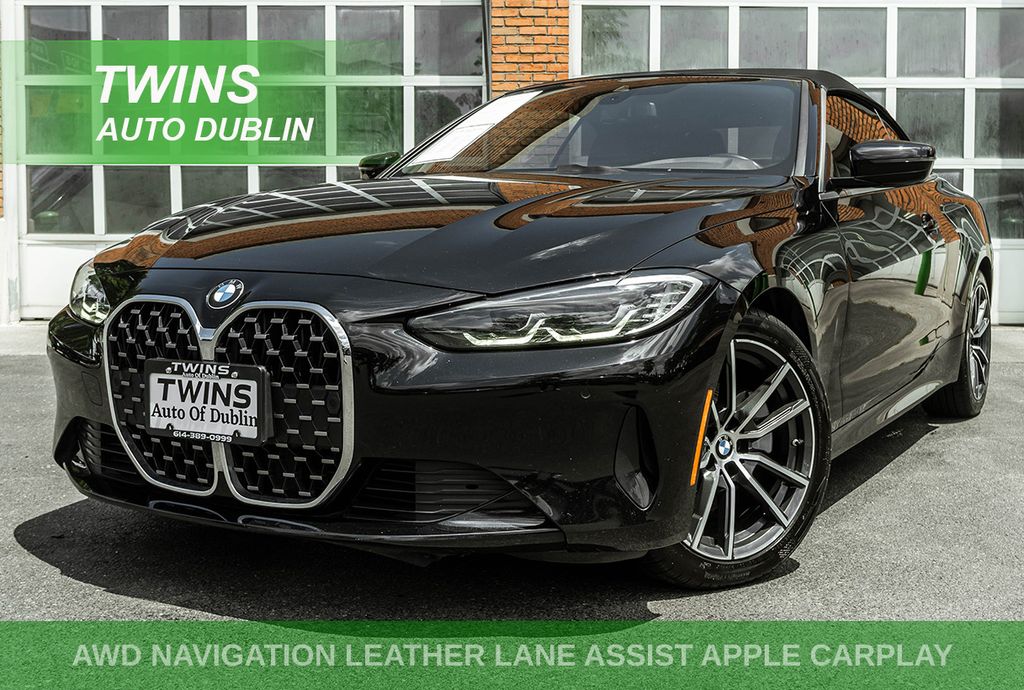 Jet Black 2023 BMW 4 Series Convertible All-Wheel Drive 8-Speed Automatic