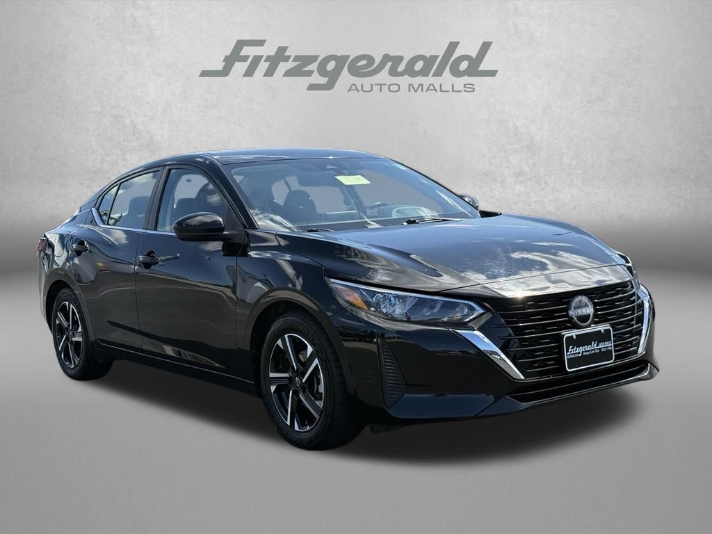 Black 2025 Nissan Sentra Sedan Front-Wheel Drive Continuously Variable Transmission