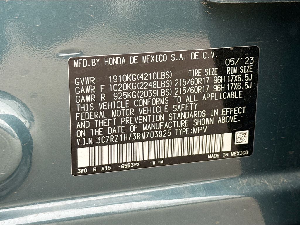 2024 Honda HR-V EX-L Blue at Genesis of Spring