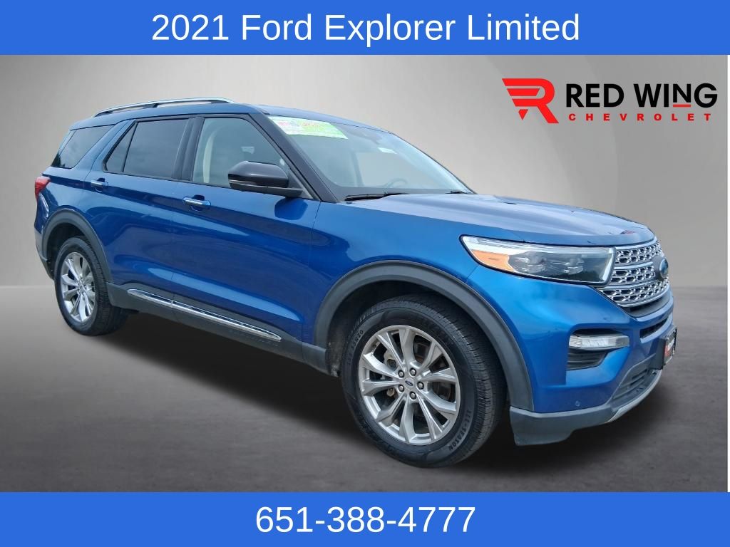 Blue Metallic 2021 Ford Explorer SUV / Crossover All-Wheel Drive Automatic