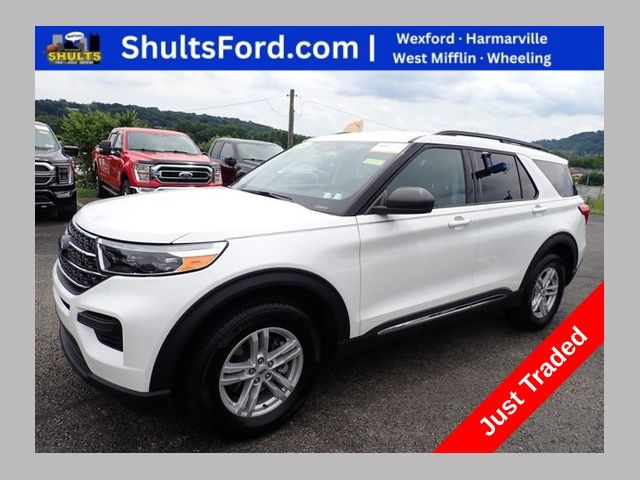 Star White Metallic Tri-Coat 2024 Ford Explorer SUV / Crossover All-Wheel Drive Automatic