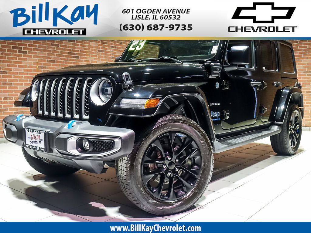 Black Clearcoat 2023 Jeep Wrangler 4xe SUV / Crossover Four-Wheel Drive 8-Speed Automatic