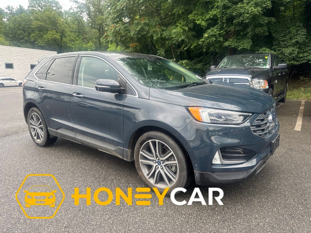 Sea Green 2019 Ford Edge Titanium AWD SUV / Crossover All-Wheel Drive 8-Speed Automatic