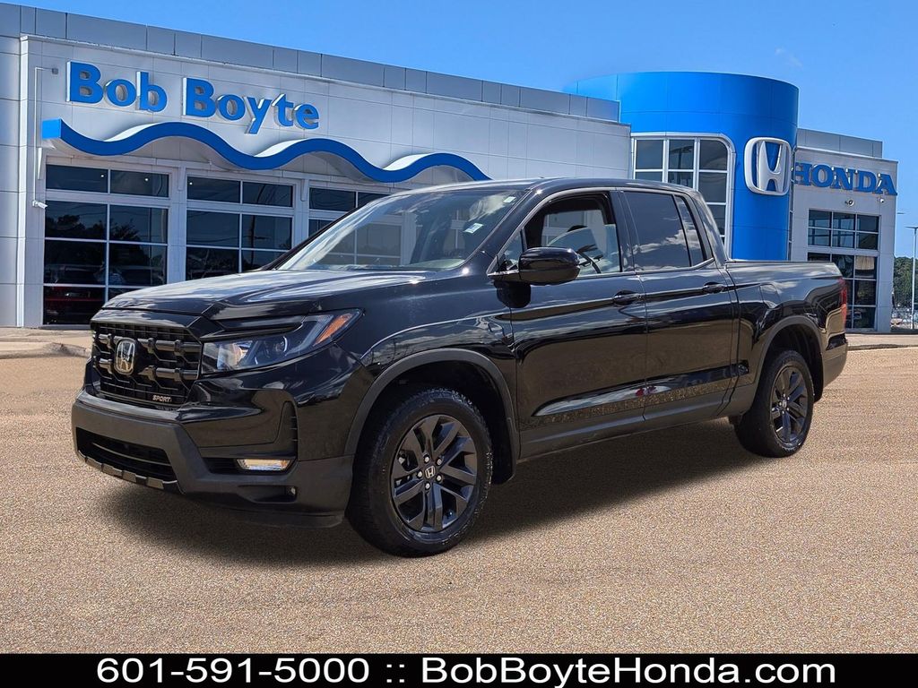 Crystal Black 2024 Honda Ridgeline Pickup Truck All-Wheel Drive 9-Speed Automatic