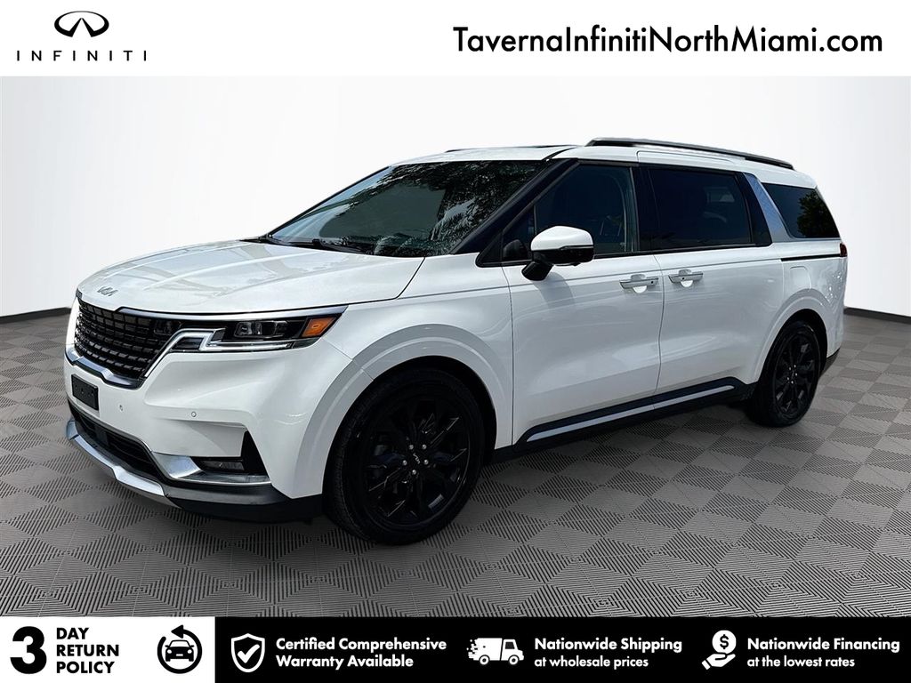 Snow White Pearl 2022 Kia Carnival Minivan Front-Wheel Drive 8-Speed Automatic