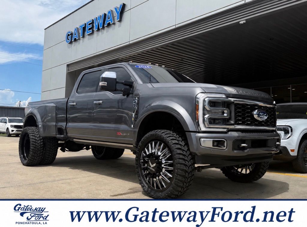 Gray Metallic 2024 Ford F-450 Super Duty Pickup Truck Four-Wheel Drive Automatic