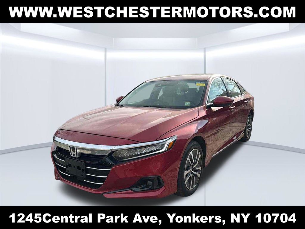 Red 2021 Honda Accord Hybrid Sedan Front-Wheel Drive Continuously Variable Transmission