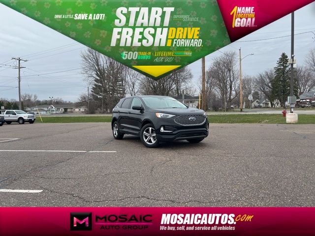 Black Metallic 2024 Ford Edge SEL AWD SUV / Crossover All-Wheel Drive 8-Speed Automatic