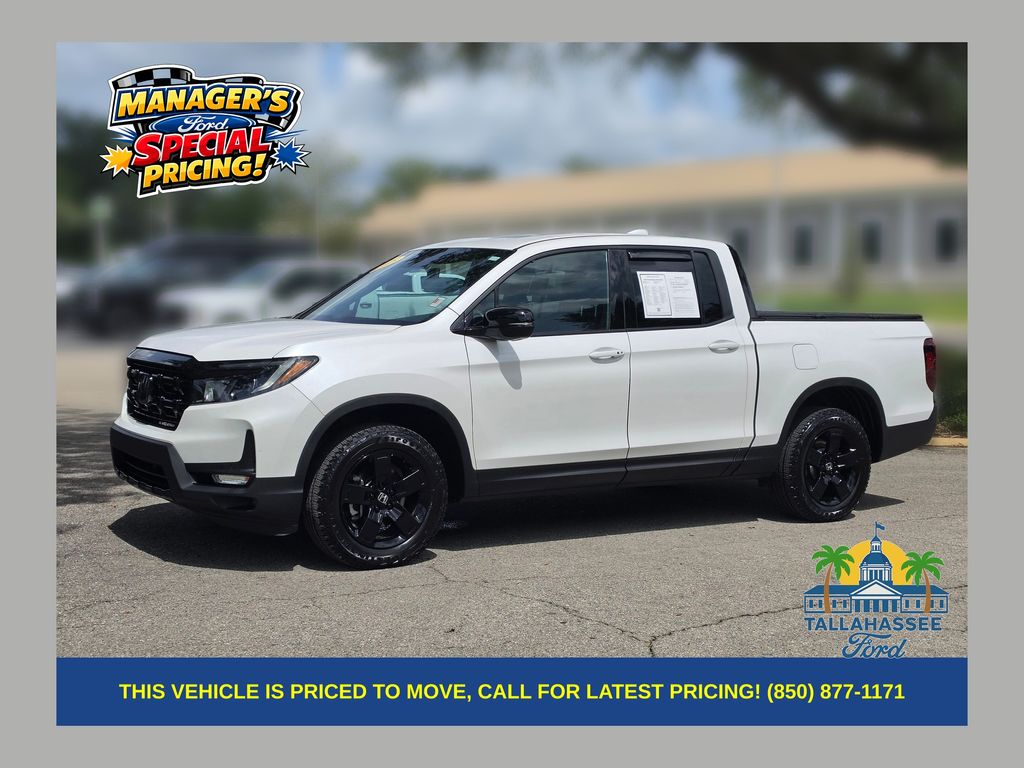 Platinum White Pearl 2025 Honda Ridgeline Pickup Truck All-Wheel Drive 9-Speed Automatic