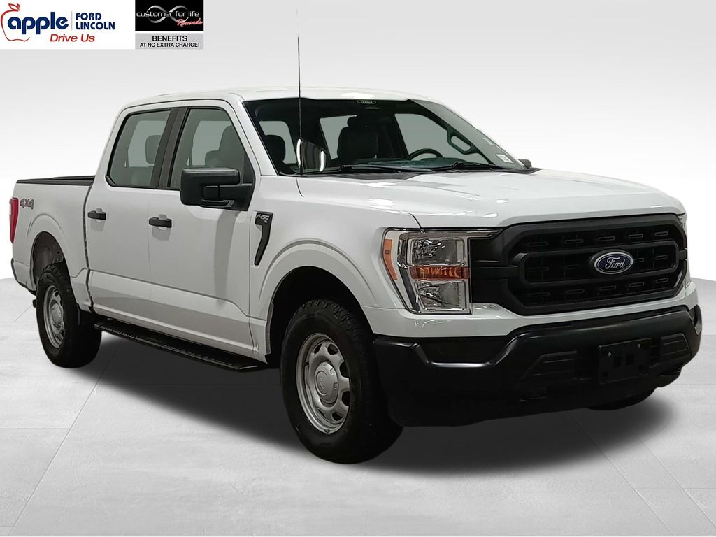 Oxford White 2022 Ford F-150 XL SuperCrew 4WD Pickup Truck Four-Wheel Drive Automatic