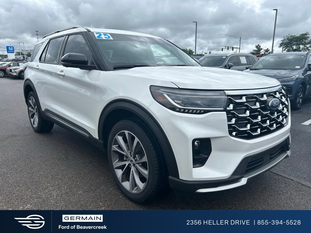 White Metallic 2025 Ford Explorer SUV / Crossover All-Wheel Drive Automatic