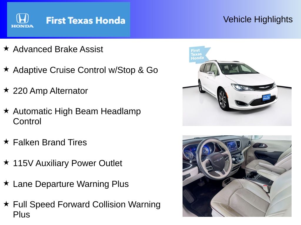 Used Car 2019 Chrysler Pacifica  Limited For Sale Under $20,000 In Austin, Texas