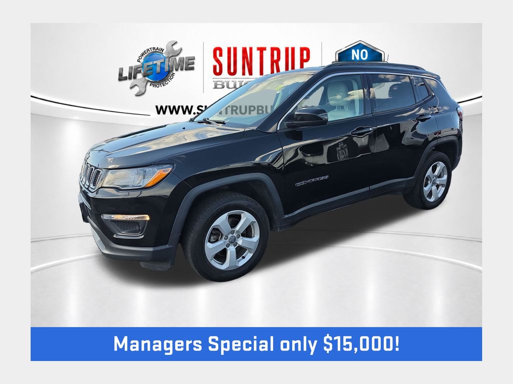 Diamond Black Crystal Pearlcoat 2021 Jeep Compass Latitude 4WD SUV / Crossover Four-Wheel Drive 9-Speed Automatic