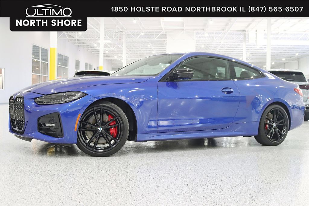 Portimao Blue Metallic 2024 BMW 4 Series Coupe All-Wheel Drive 8-Speed Automatic