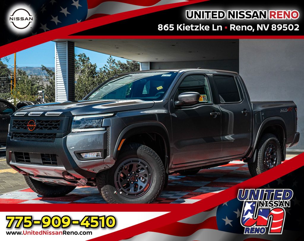 Gray (Gun Metallic) 2026 Nissan Frontier Pickup Truck Four-Wheel Drive 9-Speed Automatic Overdrive