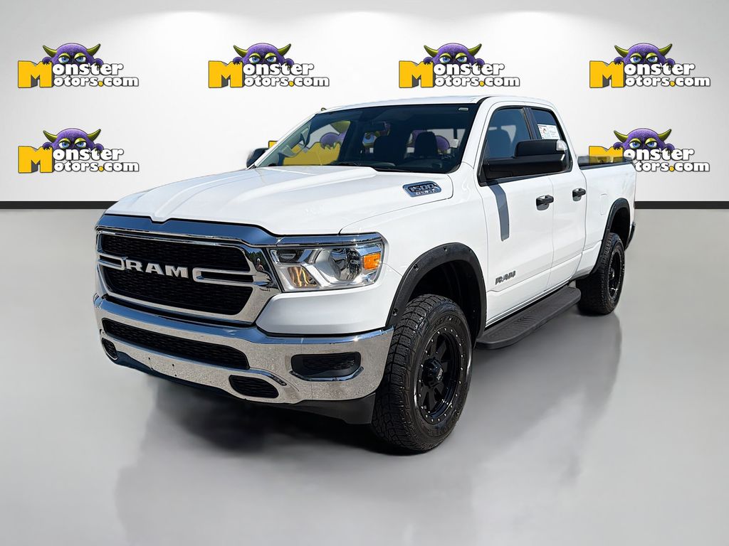 Bright White Clearcoat 2019 RAM 1500 Tradesman Quad Cab 4WD Pickup Truck Four-Wheel Drive 8-Speed Automatic