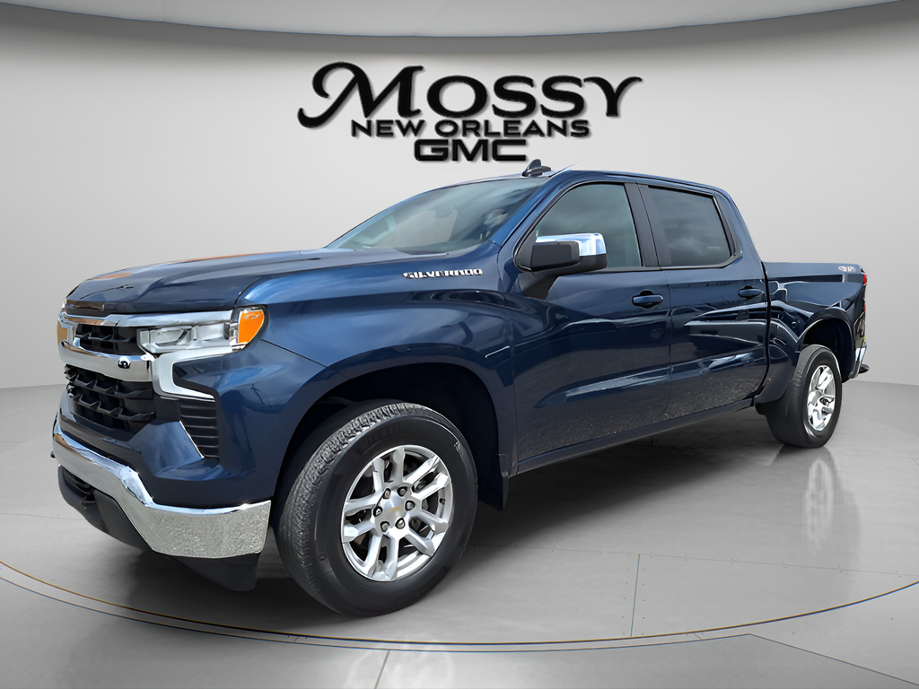 Northsky Blue Metallic 2023 Chevrolet Silverado 1500 LT Crew Cab 4WD Pickup Truck Four-Wheel Drive 8-Speed Automatic