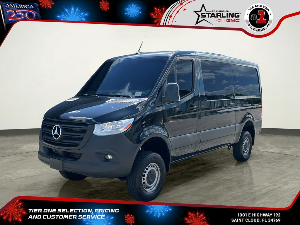 Jet Black 2024 Mercedes-Benz Sprinter Cargo Van All-Wheel Drive 9-Speed Automatic