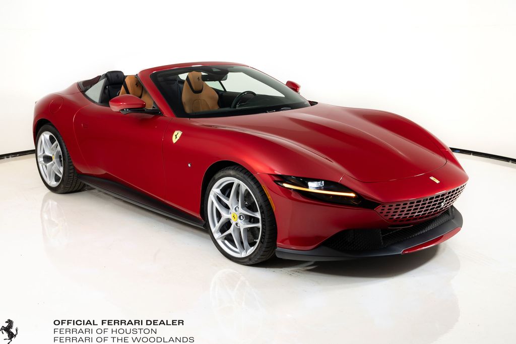 Rosso Imola 2025 Ferrari Roma Spider RWD Convertible Rear-Wheel Drive 8-Speed Manual