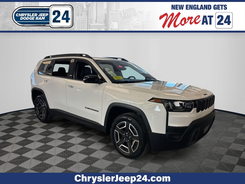 Bright White Clearcoat 2026 Jeep Cherokee SUV / Crossover Four-Wheel Drive Continuously Variable Transmission