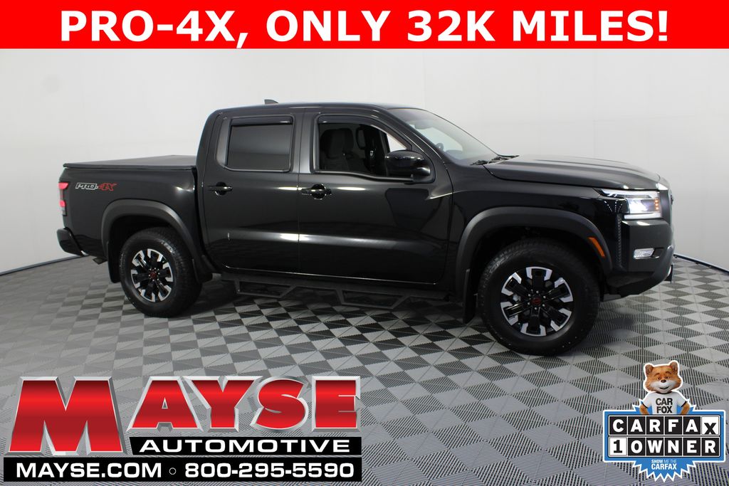 Super Black 2024 Nissan Frontier PRO-4X Crew Cab 4WD Pickup Truck Four-Wheel Drive 9-Speed Automatic Overdrive