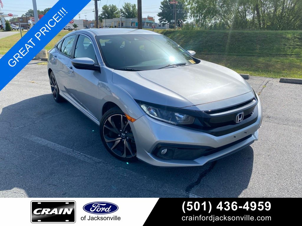 Lunar Silver Metallic 2021 Honda Civic Sedan Front-Wheel Drive Continuously Variable Transmission