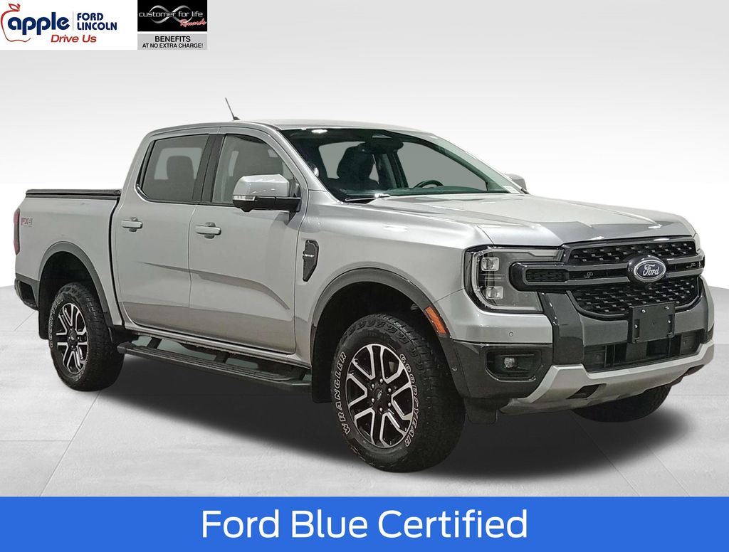 Silver Metallic 2024 Ford Ranger Pickup Truck Four-Wheel Drive Automatic