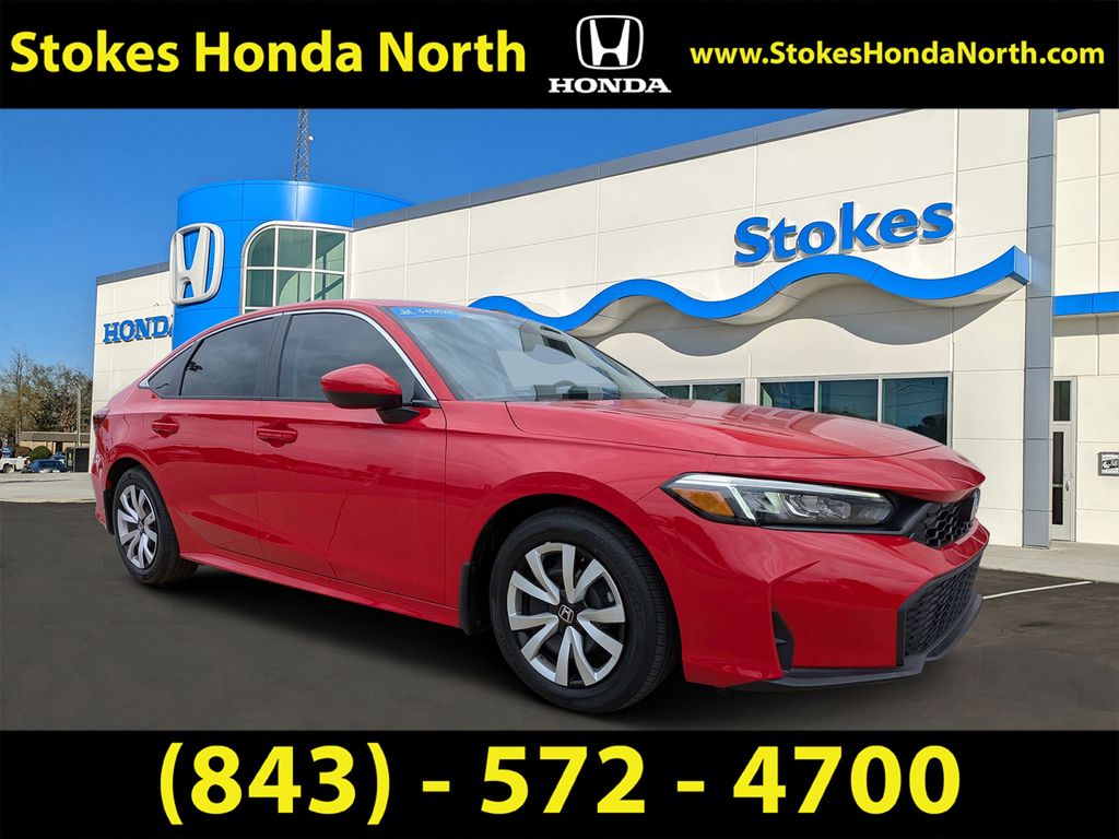 2025 Honda Civic LX Red at Stokes Honda North