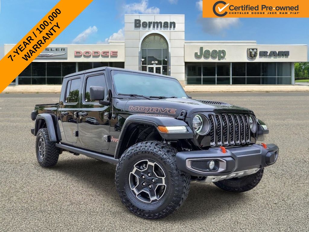 Black Clearcoat 2021 Jeep Gladiator Mojave Crew Cab 4WD Pickup Truck Four-Wheel Drive 8-Speed Automatic