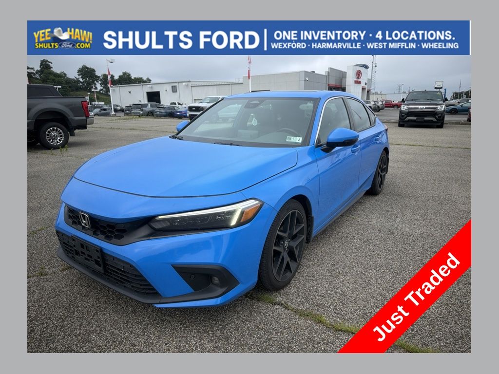 Boost Blue Pearl 2022 Honda Civic Hatchback Hatchback Front-Wheel Drive Continuously Variable Transmission
