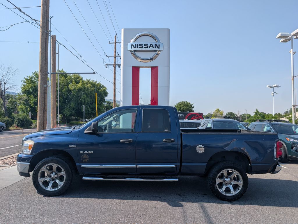 Patriot Blue Pearlcoat 2008 Dodge RAM 1500 Pickup Truck Four-Wheel Drive 5-Speed Automatic