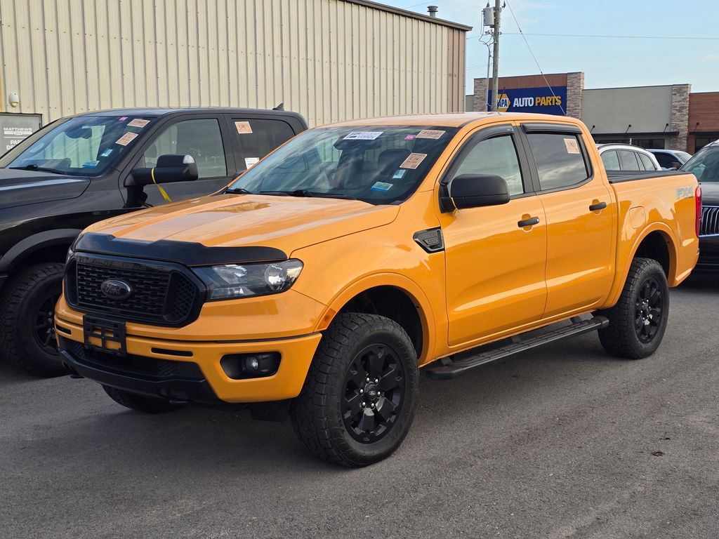 Yellow 2021 Ford Ranger Pickup Truck Four-Wheel Drive Automatic