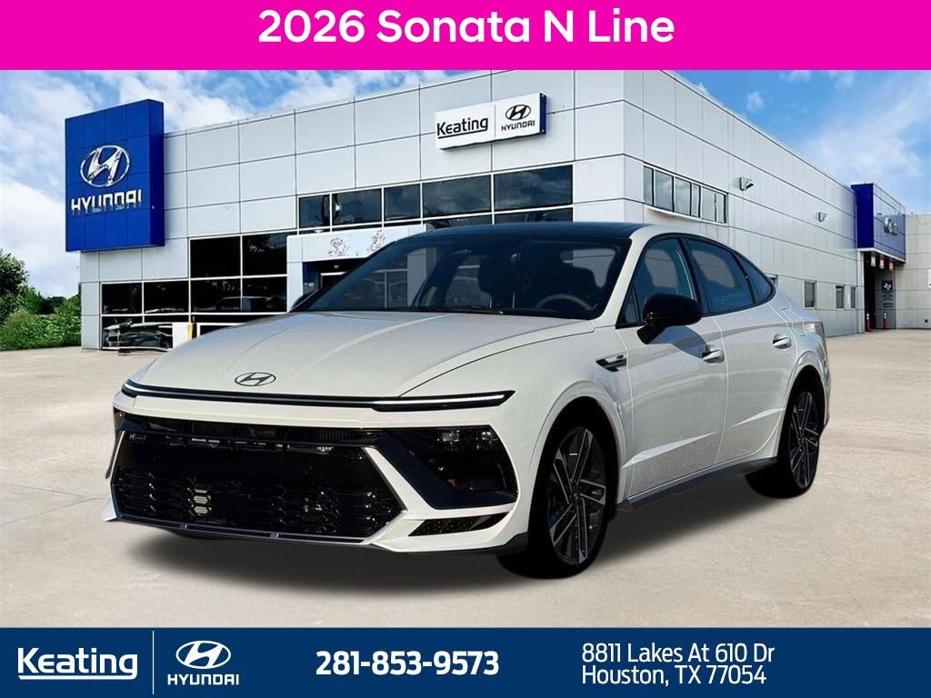 Serenity White 2026 Hyundai Sonata Sedan Front-Wheel Drive 8-Speed Automatic