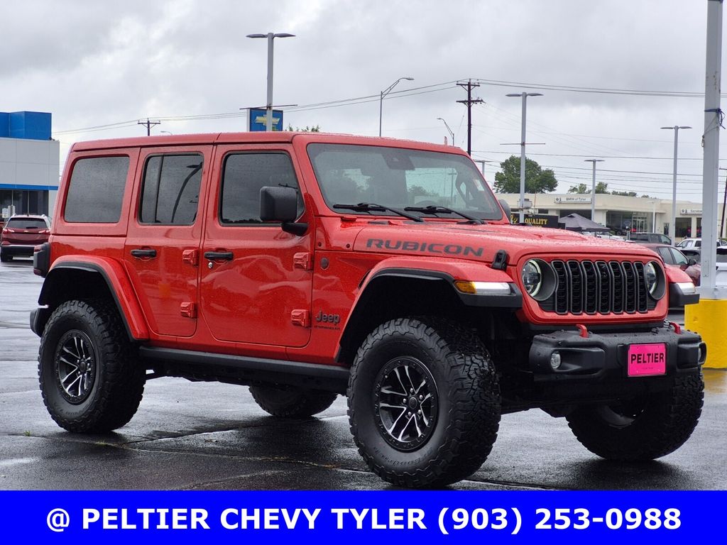 Firecracker Red Clearcoat 2025 Jeep Wrangler Rubicon X 4-Door 4WD SUV / Crossover Four-Wheel Drive 8-Speed Automatic