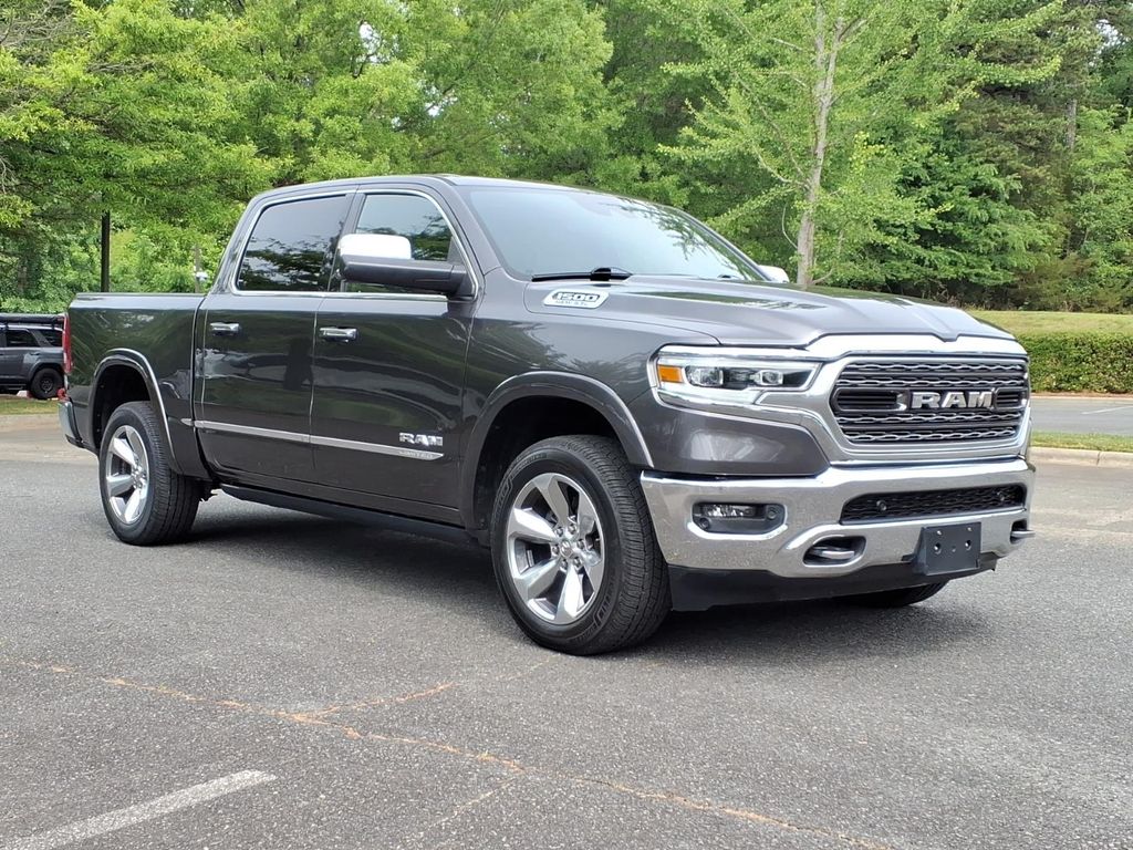Gray (Granite Crystal Metallic Clearcoat) 2019 RAM 1500 Limited Crew Cab 4WD Pickup Truck Four-Wheel Drive 8-Speed Automatic
