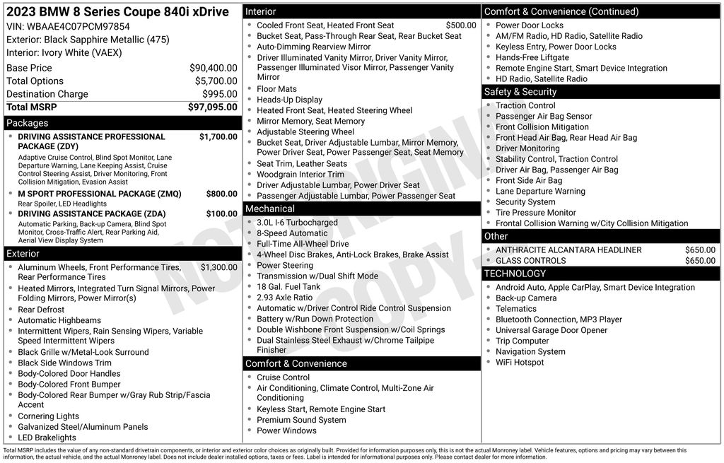 Used Car 2023 Bmw 8 Series  840i For Sale Under $50,000 In San Antonio, Texas