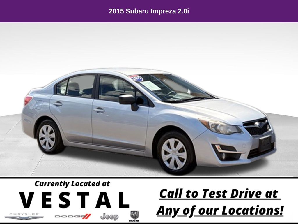 Ice Silver Metallic 2015 Subaru Impreza Sedan All-Wheel Drive 5-Speed Manual