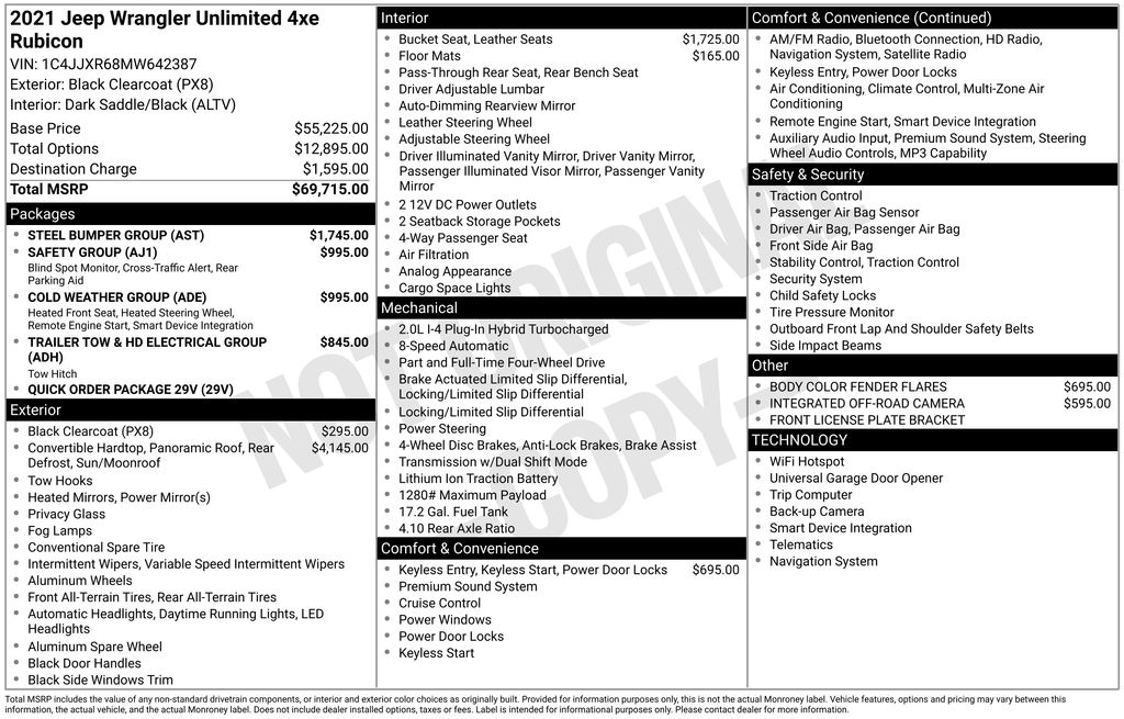 Certified Used 2021 Black Jeep Unlimited Rubicon 4xe image 5