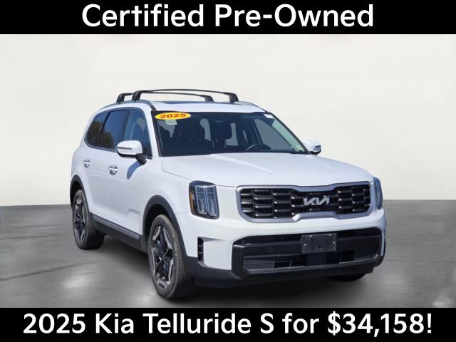 Glacial White Pearl 2025 Kia Telluride S AWD SUV / Crossover All-Wheel Drive 8-Speed Automatic