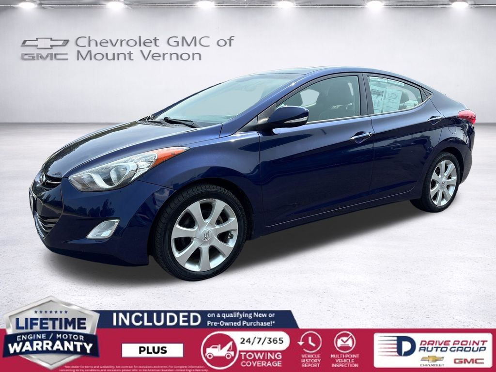 Blue (Indigo Night Mica) 2012 Hyundai Elantra Sedan Front-Wheel Drive 6-Speed Automatic Overdrive