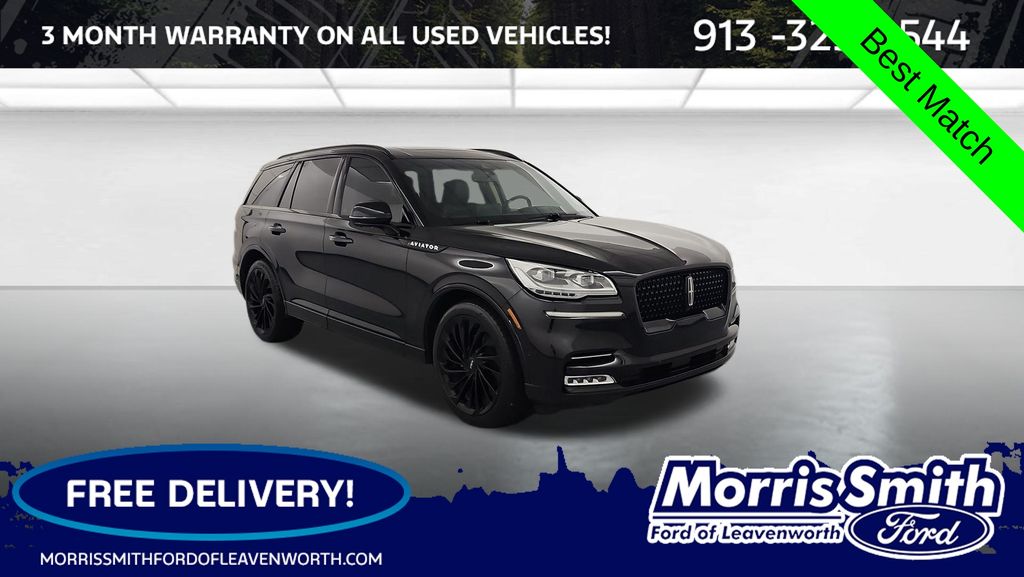 Infinite Black Metallic Clearcoat 2022 Lincoln Aviator SUV / Crossover All-Wheel Drive Automatic