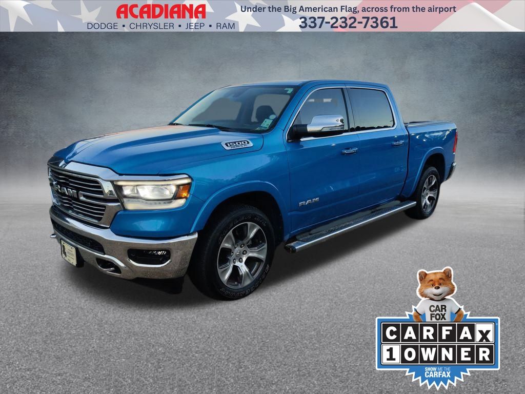 Hydro Blue Pearlcoat 2022 RAM 1500 Laramie Crew Cab RWD Pickup Truck 4X2 8-Speed Automatic