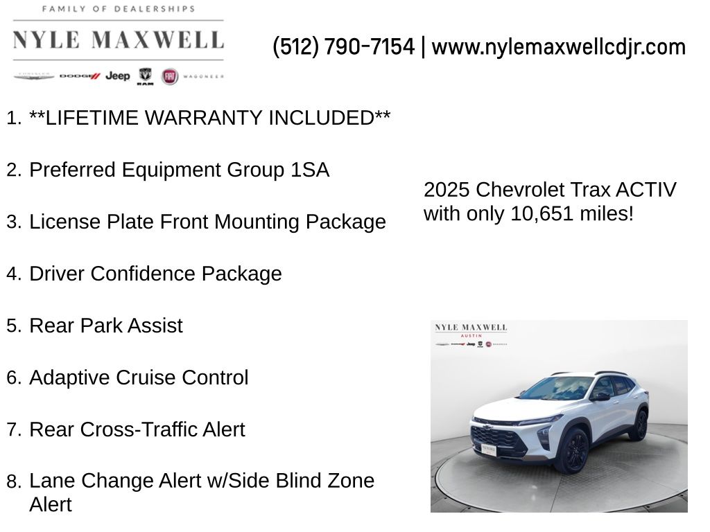 Used Car 2025 Chevrolet Trax  Activ For Sale In Austin, Texas