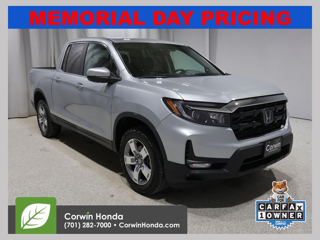 Solar Silver Metallic 2025 Honda Ridgeline RTL AWD Pickup Truck All-Wheel Drive 9-Speed Automatic