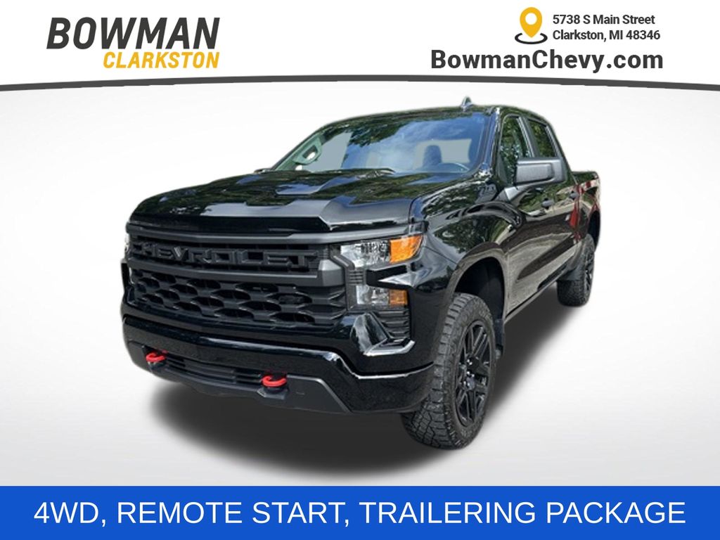 Black 2023 Chevrolet Silverado 1500 Pickup Truck Four-Wheel Drive 8-Speed Automatic