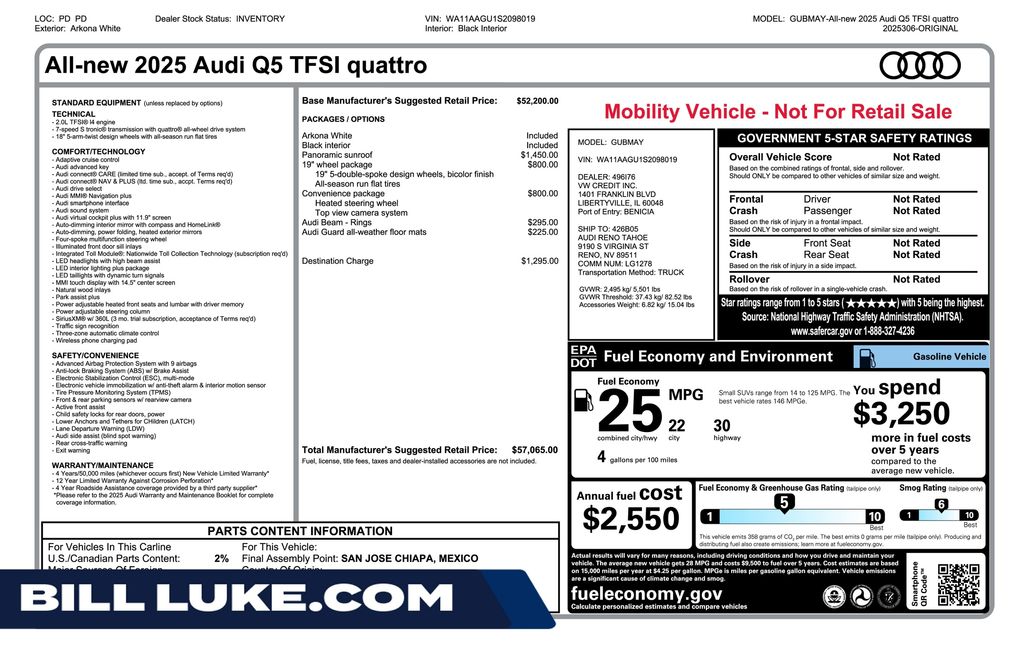 2025 Audi Q5 quattro Premium 40 TFSI